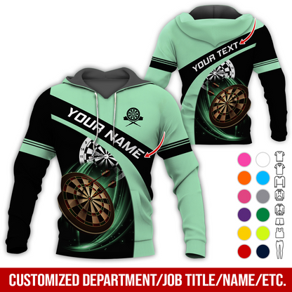 Customized Name & Text Darts Premium Hoodie, Custom Darts Hoodie Men & Women, Perfect Gift For Darts Lovers, Darts Player