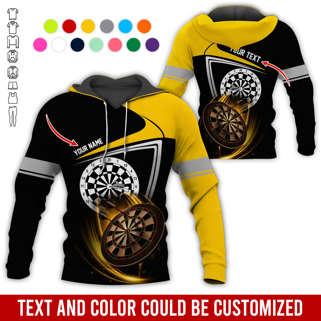 Personalized Name & Text Premium Hoodie, Darts Is My Life Hoodie, Perfect Gift For Darts Lovers, Darts Player