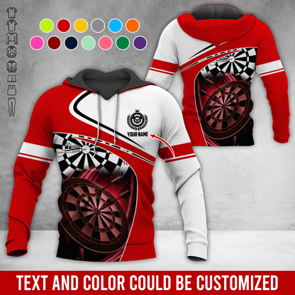 Customized Name Darts Premium Hoodie, Darts Is My Life White Hoodie, Perfect Gift For Darts Lovers, Friend, Family