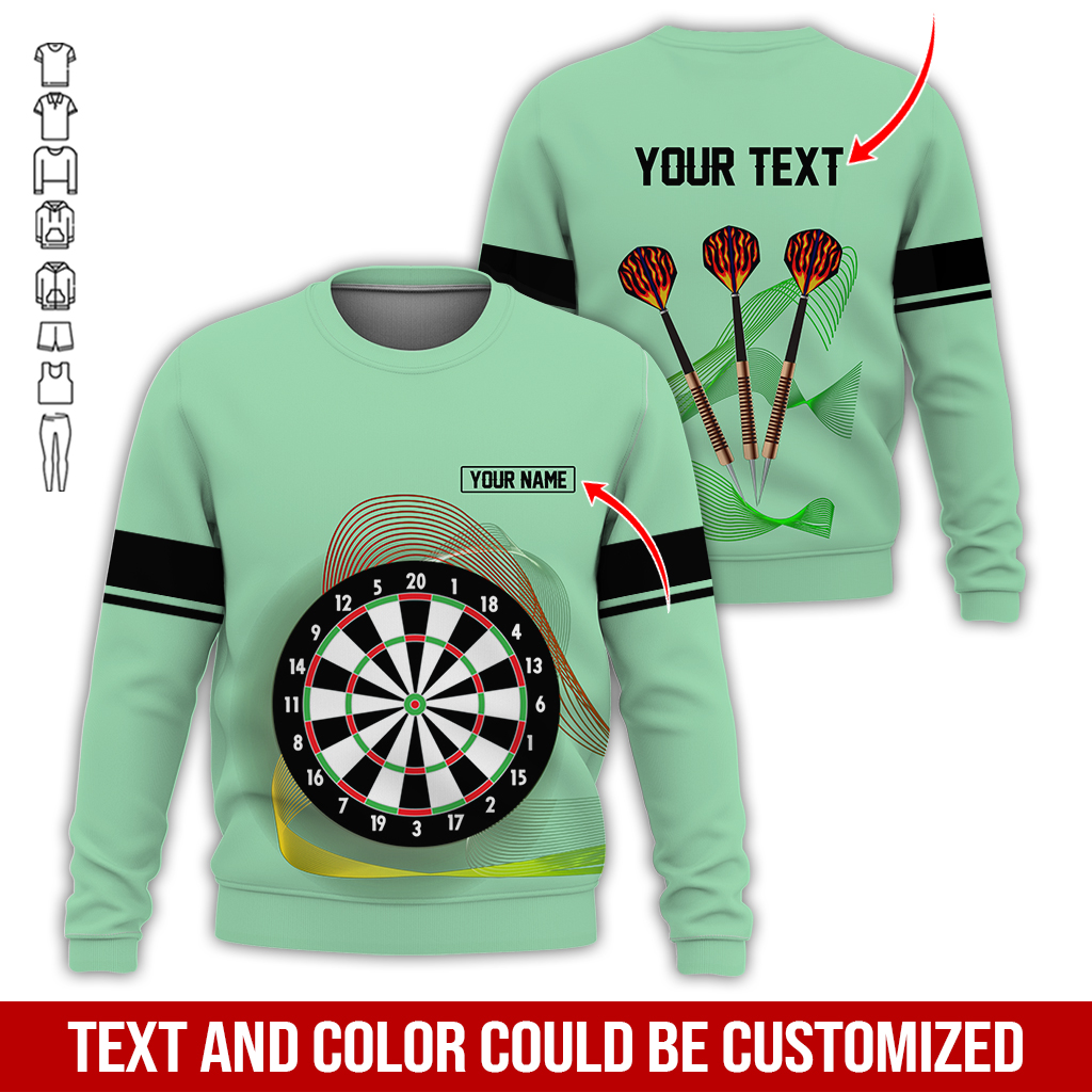 Customized Darts Sweatshirt, Personalized Name & text Sweatshirt,Black Line Pattern Sweatshirt For Men & Women, Perfect Gift For Darts Lovers, Friend, Family