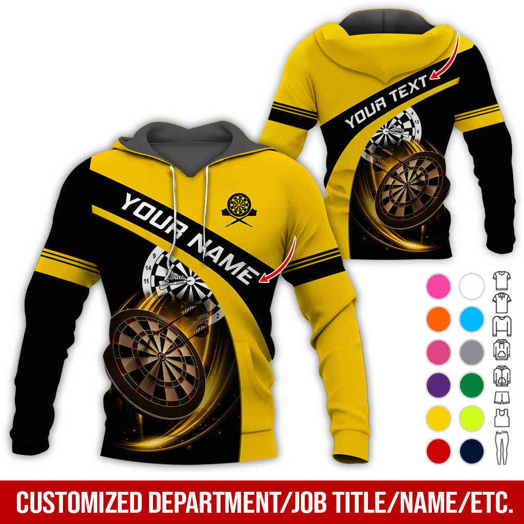 Customized Name & Text Darts Premium Hoodie, Custom Darts Hoodie Men & Women, Perfect Gift For Darts Lovers, Darts Player