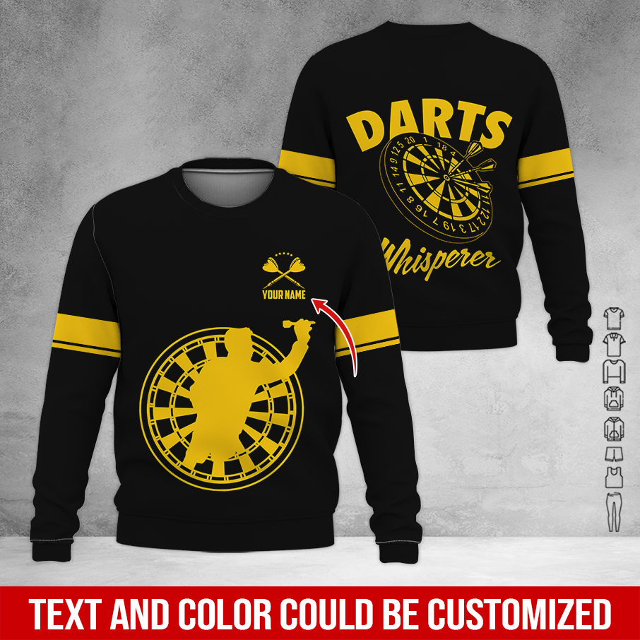 Customized Darts Sweatshirt, Personalized Name Sweatshirt, Darts Whisperer Sweatshirt, Perfect Gift For Darts Lovers, Friend, Family