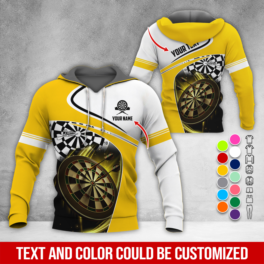Customized Name & Text Darts Premium Hoodie, Darts Is My Life Hoodie, Perfect Gift For Darts Lovers, Darts Player