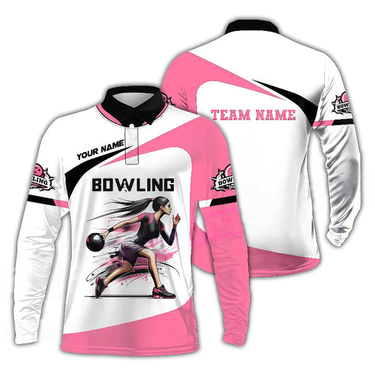 Customized Bowling Jersey, Women’s Bowling Player Design, Uniform Bowling - Personalized Name And Team Name
