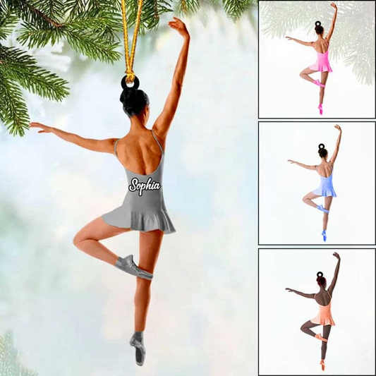 Custom Ballet Acrylic Christmas Ornament, Personalized Ballet Dancer Acrylic Ornament For Ballet Lover, Christmas, New Year