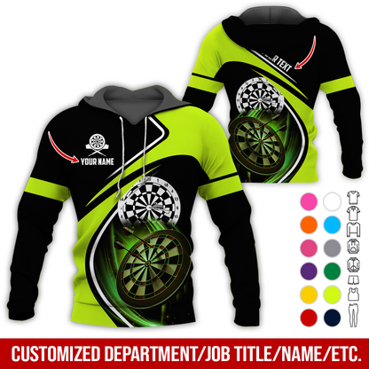 Personalized Name & Text Darts Premium Hoodie, Perfect Gift For Darts Player, Darts Lovers, Friend, Family