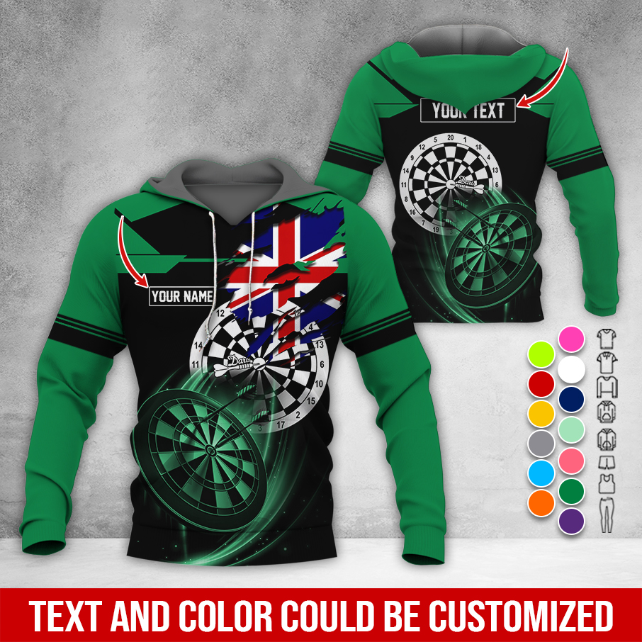 Customized Flag Darts Premium Hoodie, Custom Flag Hoodie For Men & Women, Perfect Gift For Darts Lovers, Friend, Family