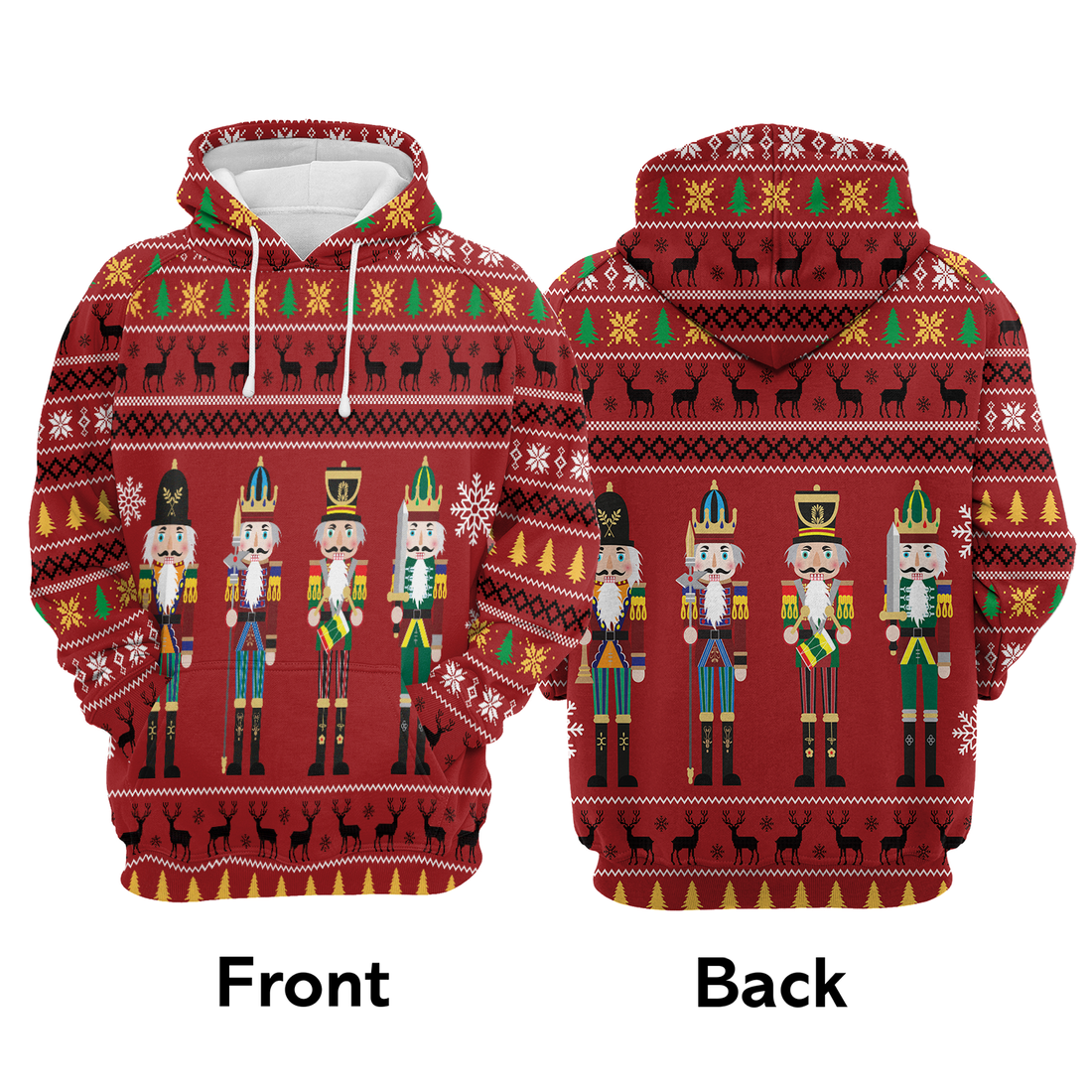 The Nutcracker Premium Christmas Hoodie, Nutcracker & Christmas Pattern Unisex Hoodie For Men & Women - Perfect Gift For Christmas, Friends, Family