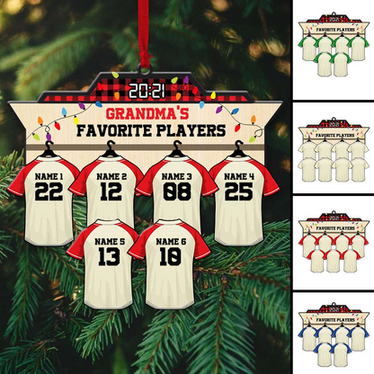 Custom Baseball Acrylic Ornament, Personalized Baseball Favorite Acrylic Ornament - Perfect Gift For Baseball Lover, Christmas, New Year
