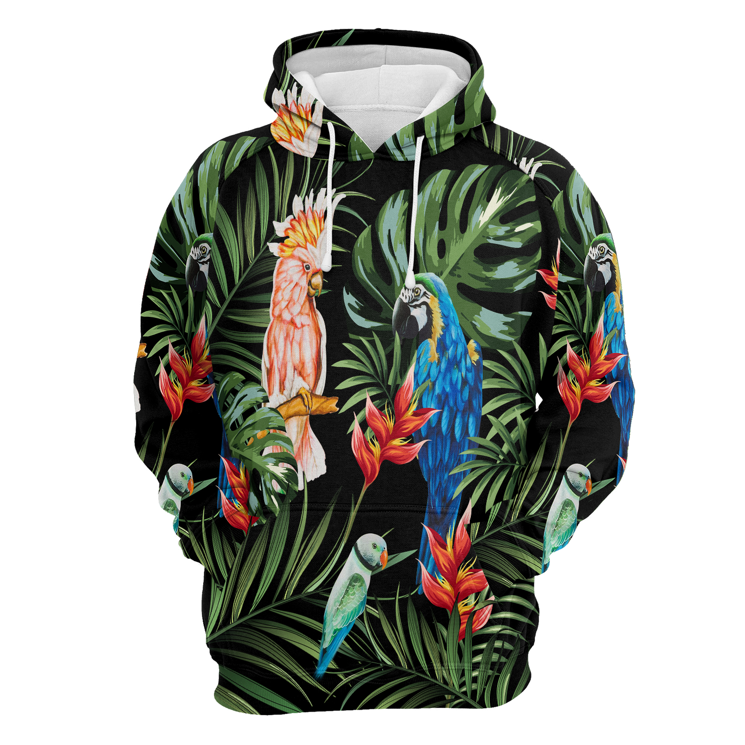 Tropical Parrots Pullover Premium Hoodie, Perfect Outfit For Men And Women On Christmas New Year Autumn Winter