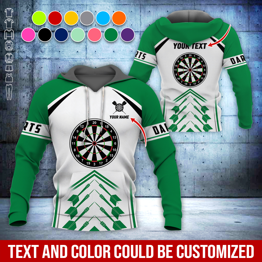 Personalized Darts Premium Hoodie, Dartsboards Pattern Hoodie White For Men & Women, Perfect Gift For Darts Lovers, Darts Player