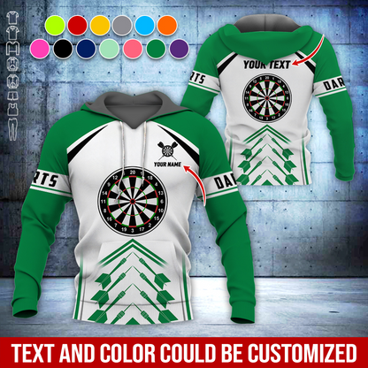 Personalized Darts Premium Hoodie, Dartsboards Pattern Hoodie White For Men & Women, Perfect Gift For Darts Lovers, Darts Player