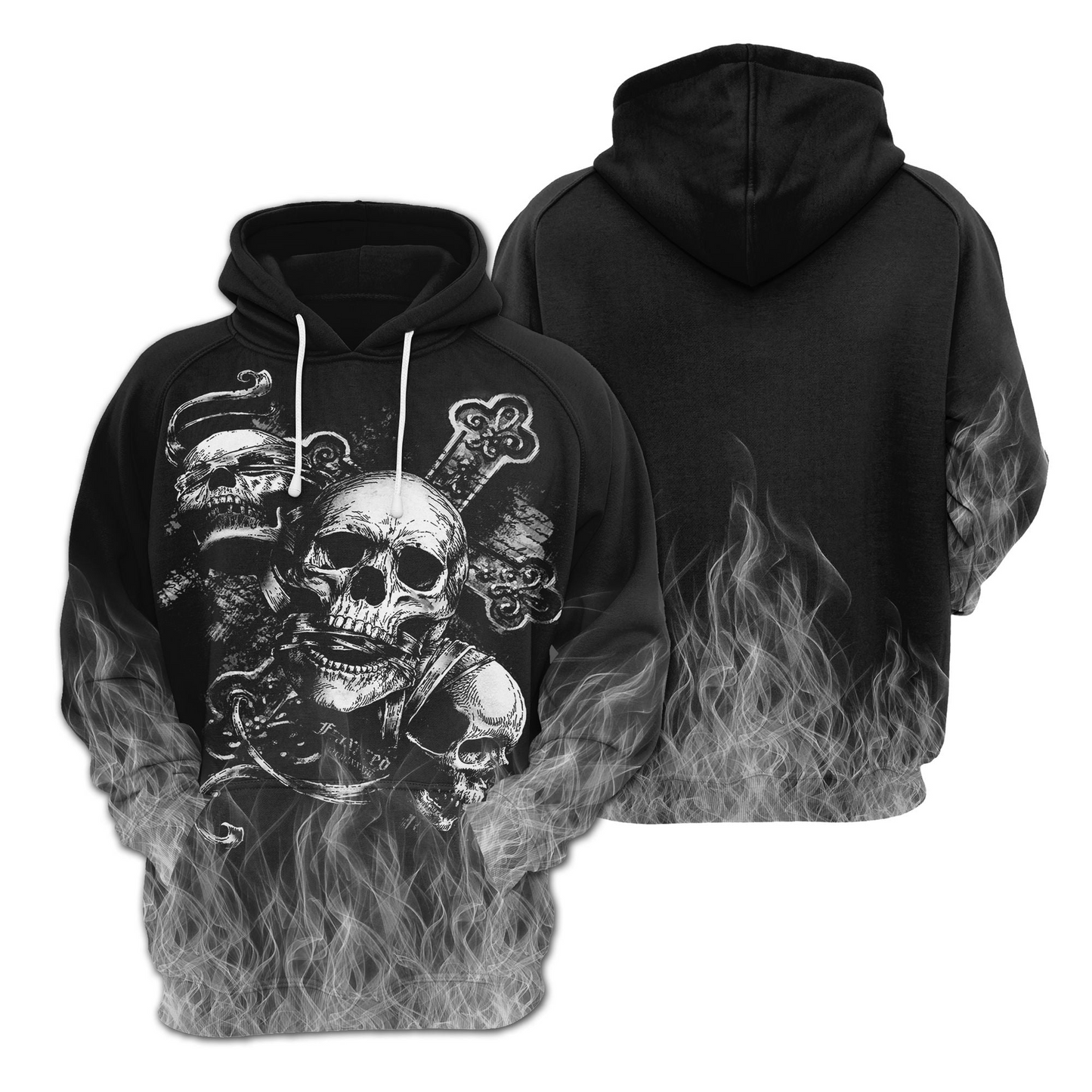 Skull Black Smoke Pullover Premium Hoodie, Perfect Outfit For Men And Women On Christmas New Year Autumn Winter