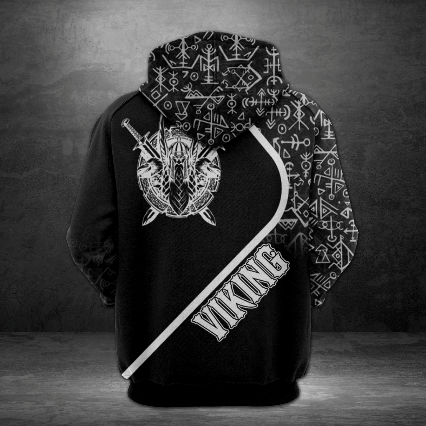 Viking Pattern Pullover Premium Hoodie, Perfect Outfit For Men And Women On Christmas New Year Autumn Winter