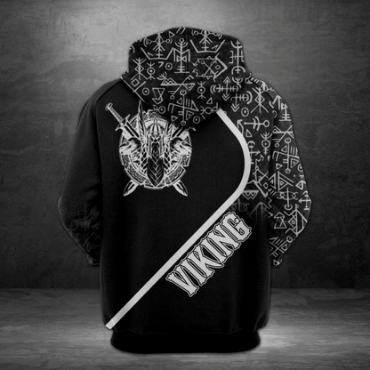Viking Pattern Pullover Premium Hoodie, Perfect Outfit For Men And Women On Christmas New Year Autumn Winter