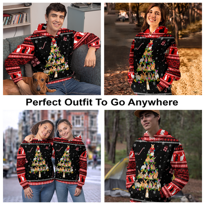 Awesome Rabbit Pine Christmas Pullover Premium Hoodie, Perfect Outfit For Men And Women On Christmas New Year Autumn Winter
