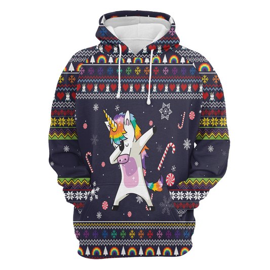 Unicorn Dab Christmas Pullover Premium Hoodie , Perfect Outfit For Men And Women On Christmas New Year Autumn Winter