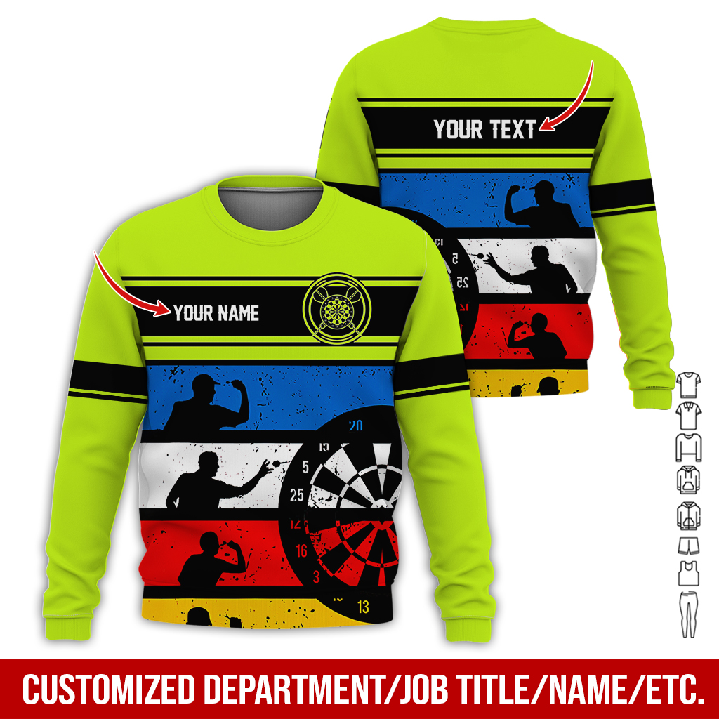 Customized Name Darts Sweatshirt, How To Play Darts Pattern Darts Shirts For Men & Women - Gift For Darts Lovers, Friend, Family