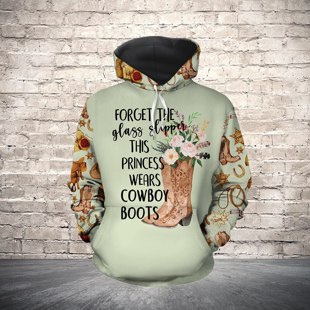 Cowboy Pullover Premium Hoodie This Princess Wear Cowboy Boots, Perfect Outfit For Men And Women On Christmas New Year Autumn Winter