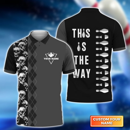 Customized Name Bowling Men Polo Shirt, This Is The Way Team Bowling Polo Shirt - Gift For Darts Players, Bowling Lovers