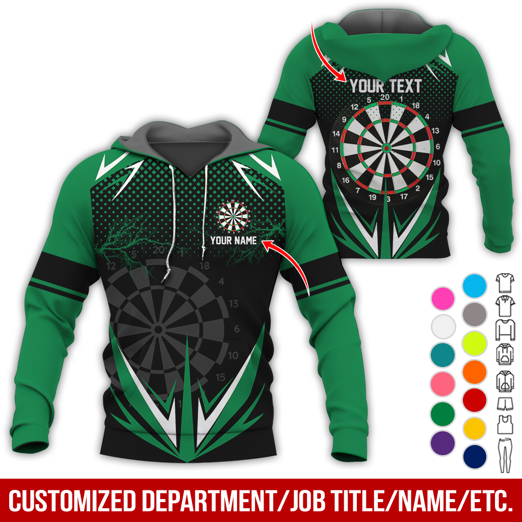 Customized American Flag Darts Premium Hoodie, Lightning & Spot Pattern Darts Hoodie, Perfect Gift For Darts Lovers, Friend, Family