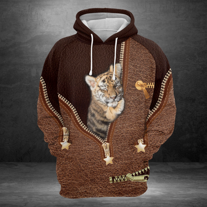 Tiger Leather Pullover Premium Hoodie, Perfect Outfit For Men And Women On Christmas New Year Autumn Winter