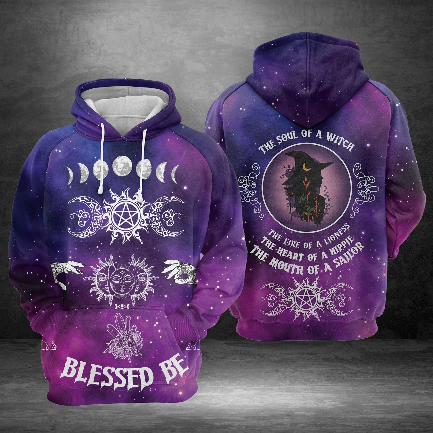 Witch Girl Pullover Premium Hoodie The Soul OF A Witch, Perfect Outfit For Men And Women On Christmas New Year Autumn Winter