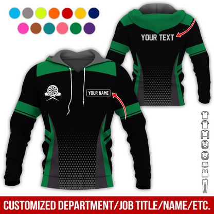 Customized Name & Text Darts Premium Hoodie, Grey Spot Pattern Darts Black Hoodie, Perfect Gift For Darts Lovers, Darts Player