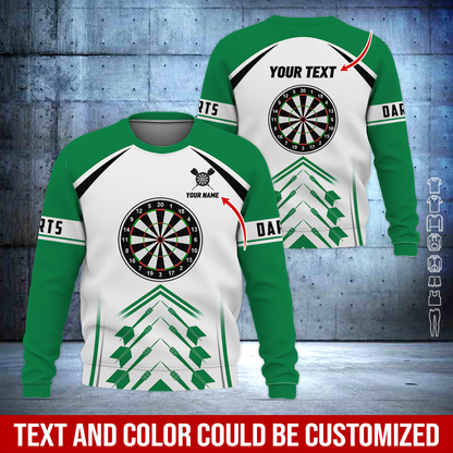 Customized Darts Sweatshirt, Dartsboards Pattern Sweatshirt White For Men & Women, Perfect Gift For Darts Lovers, Darts Player