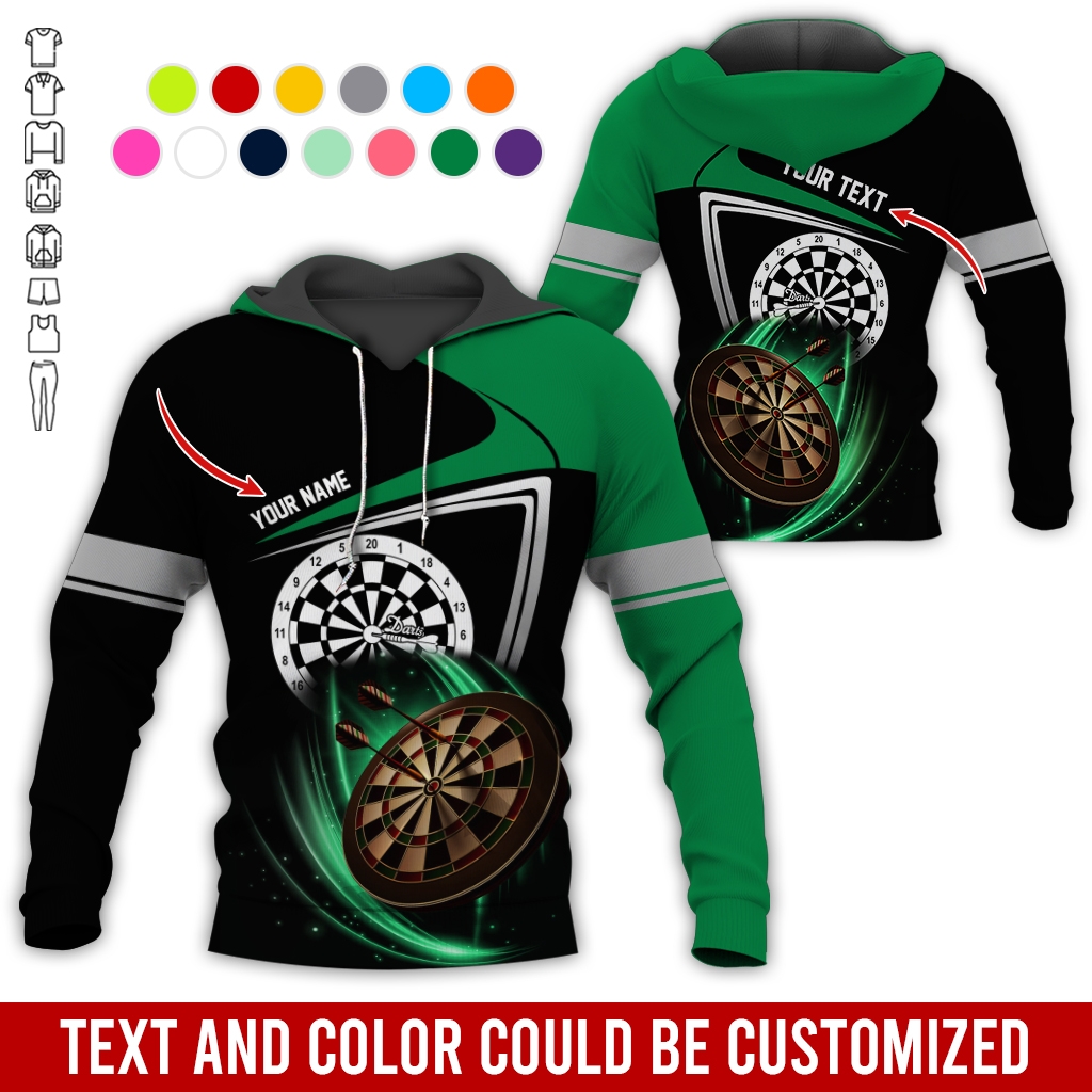 Personalized Name & Text Premium Hoodie, Darts Is My Life Hoodie, Perfect Gift For Darts Lovers, Darts Player