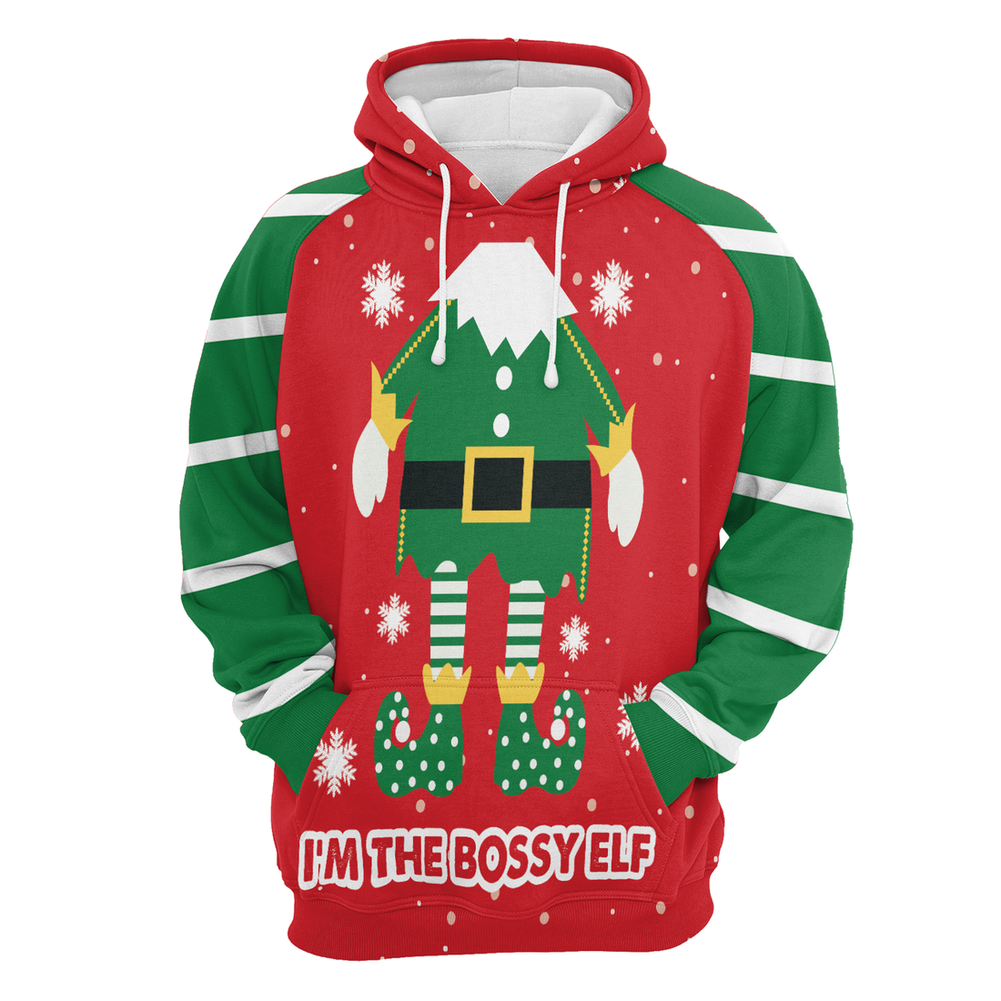 Bossy Elf Premium Christmas Hoodie, I'm The Bossu Elf Christmas Unisex Hoodie For Men & Women - Perfect Gift For Christmas, Family