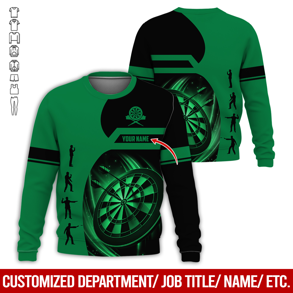 Customized Darts Sweatshirt, Personalized Name Sweatshirt, How to play Darts Pattern Sweatshirt For Darts Lovers, Friend, Family