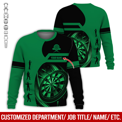 Customized Darts Sweatshirt, Personalized Name Sweatshirt, How to play Darts Pattern Sweatshirt For Darts Lovers, Friend, Family