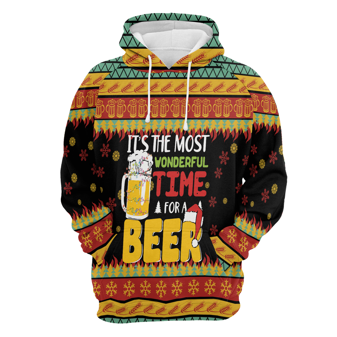 Beer Xmas Premium Christmas Hoodie, It's The Most Wonderful Time For A Beer Unisex Hoodie For Men & Women - Perfect Gift For Christmas, Beer Lovers