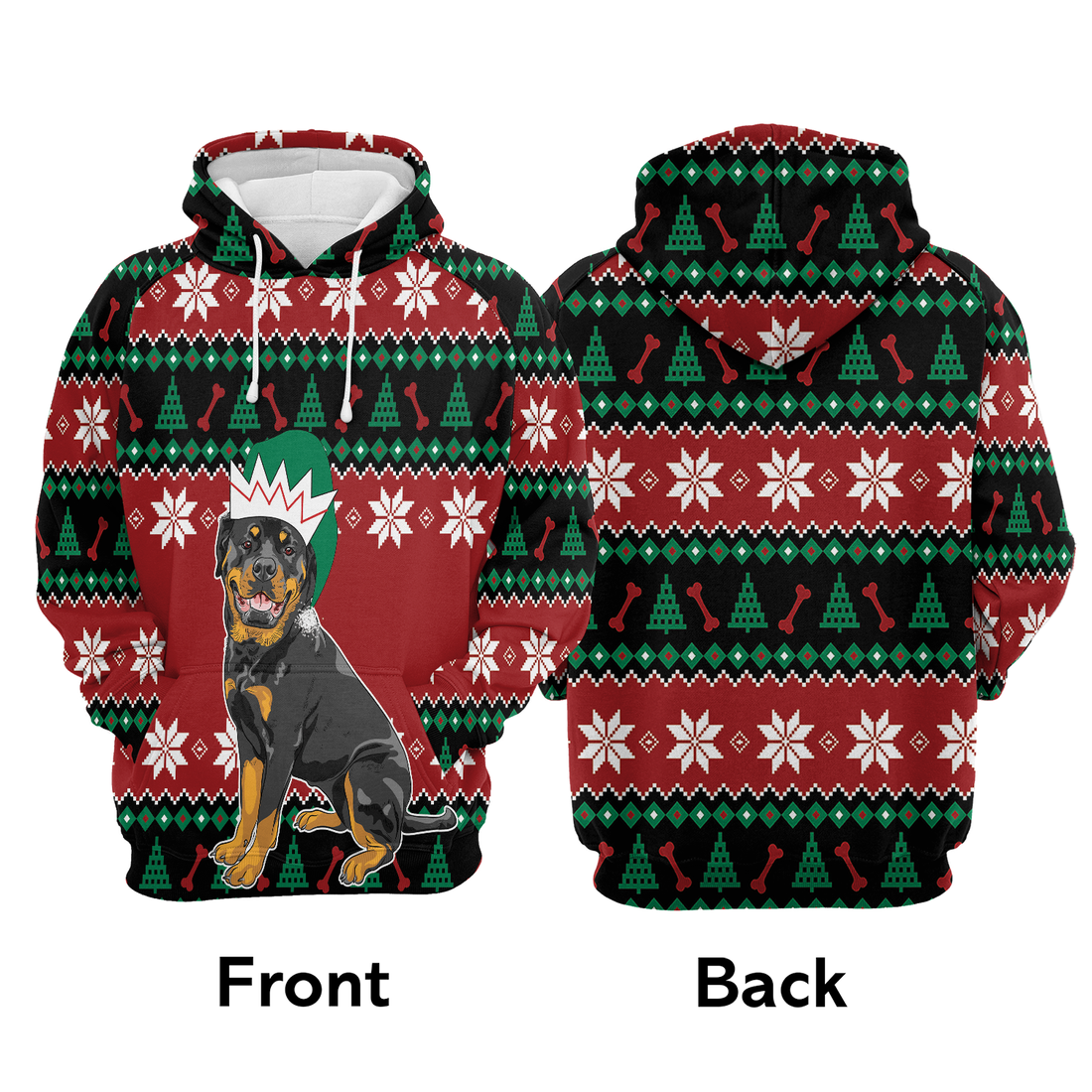 Rottweiler Xmas Premium Christmas Hoodie, Cute Rottweiler Unisex Hoodie For Men & Women - Perfect Gift For Christmas, Rottweiler Lovers