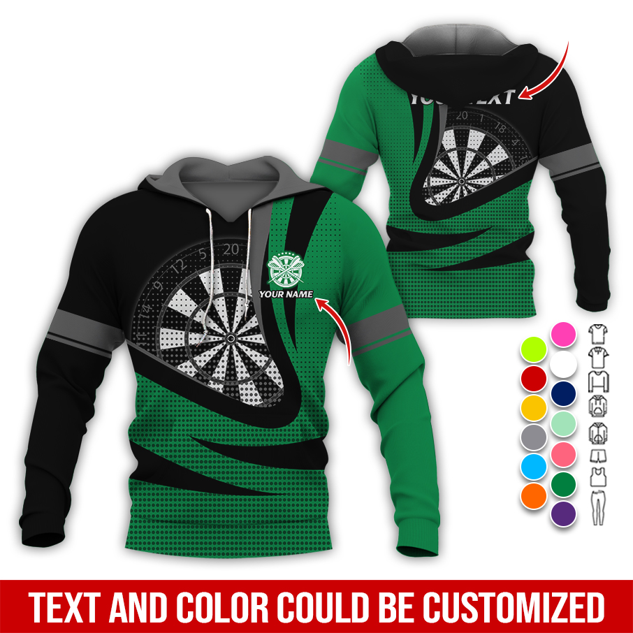 Personalized Name & Text Darts Premium Hoodie, Spot Pattern Darts Hoodie, Perfect Gift For Darts Lovers, Friend, Family