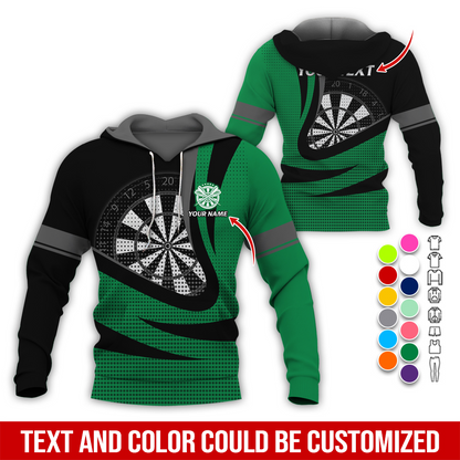 Personalized Name & Text Darts Premium Hoodie, Spot Pattern Darts Hoodie, Perfect Gift For Darts Lovers, Friend, Family