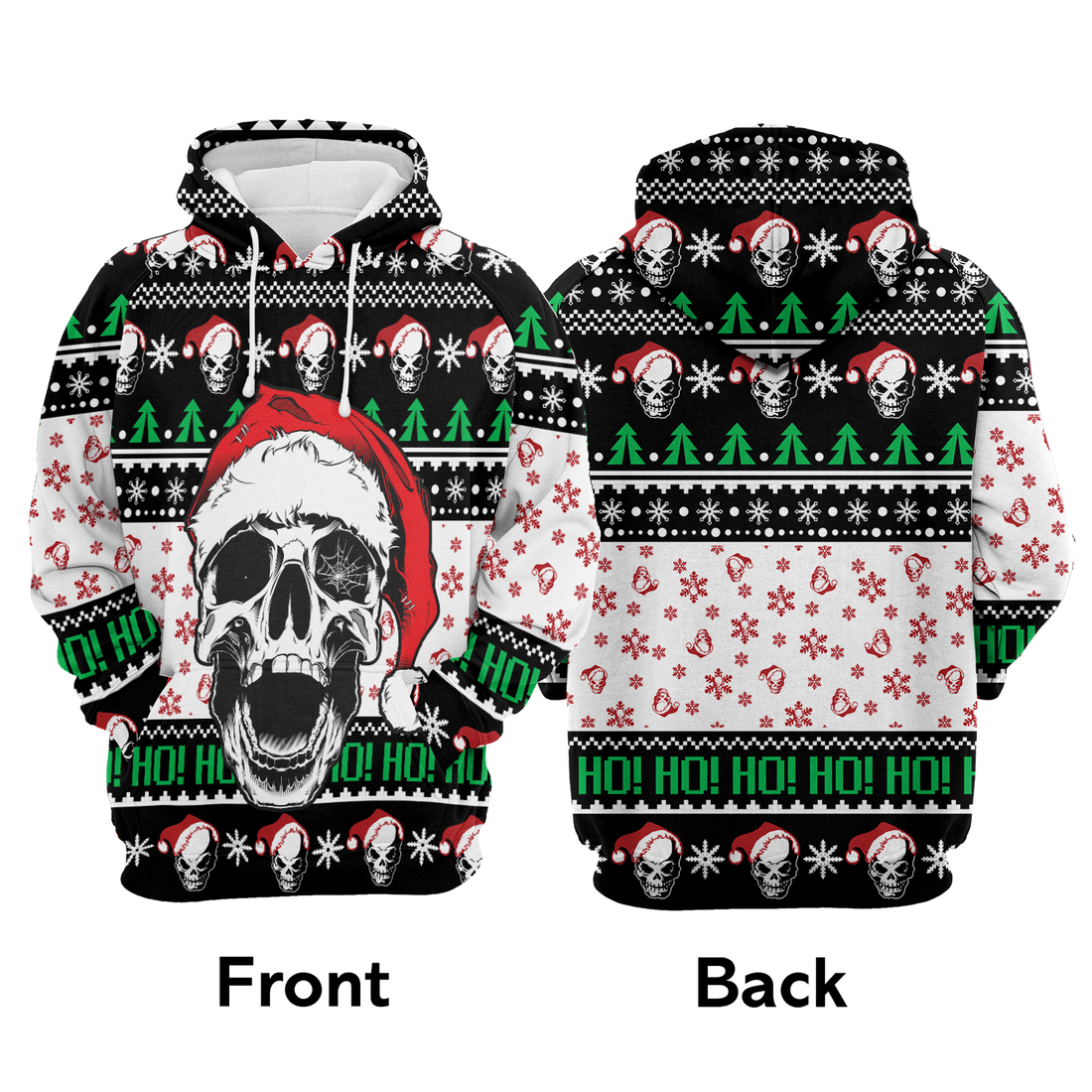 Skull Premium Christmas Hoodie, Skull Xmas Ho Ho Ho Unisex Hoodie For Men & Women - Perfect Gift For Christmas, Skull Lover