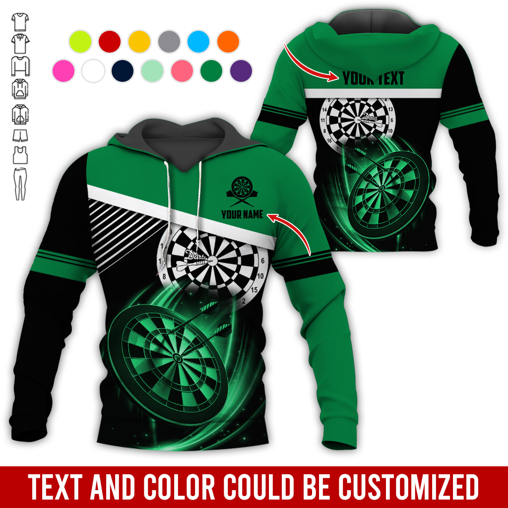Personalized Name & Text Darts Premium Hoodie, The Dart is a unique Hoodie, Perfect Gift For Darts Player, Darts Lovers, Friend, Family