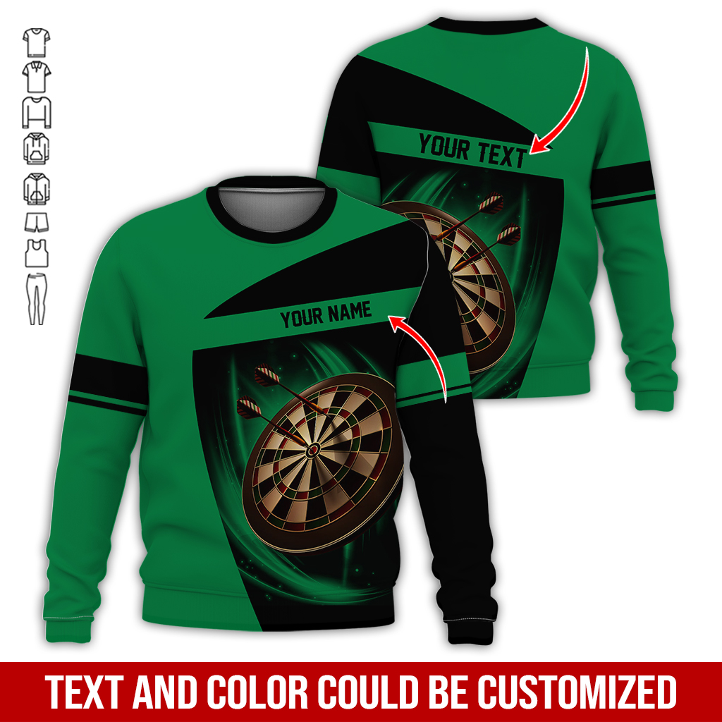 Customized Darts Sweatshirt, Personalized Name & Text Sweatshirt,  Darts Team Is My Life Sweatshirt, Perfect Gift For Darts Lovers, Darts Player