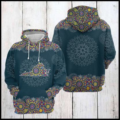 Virginia Mandala Pattern Pullover Premium Hoodie, Perfect Outfit For Men And Women On Christmas New Year Autumn Winter