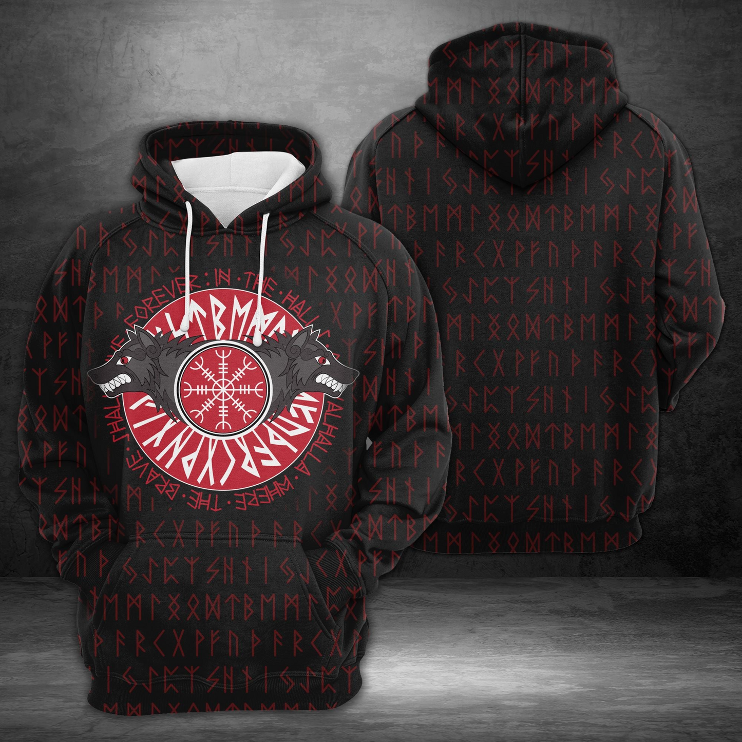 Viking Fenris Wolves Pullover Premium Hoodie, Perfect Outfit For Men And Women On Christmas New Year Autumn Winter