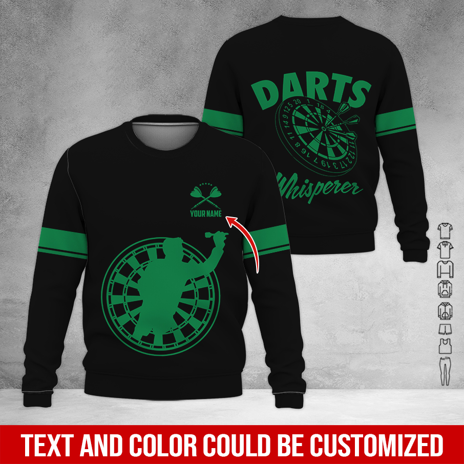 Customized Darts Sweatshirt, Personalized Name Sweatshirt, Darts Whisperer Sweatshirt, Perfect Gift For Darts Lovers, Friend, Family
