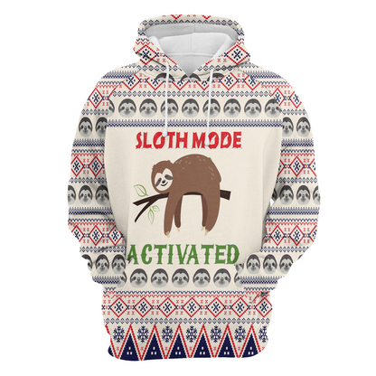 Sloth Pullover Premium Hoodie Mode Activated, Perfect Outfit For Men And Women On Christmas New Year Autumn Winter