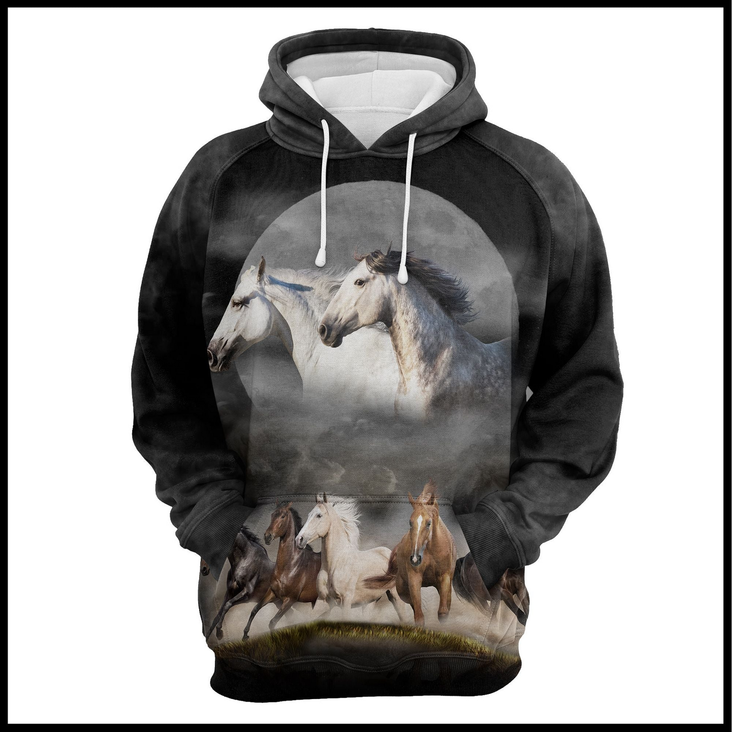 Wild Horse Running Pullover Premium Hoodie, Perfect Outfit For Men And Women On Christmas New Year Autumn Winter