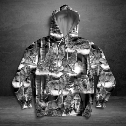 Winter Wolf Howling Pullover Premium Hoodie, Perfect Outfit For Men And Women On Christmas New Year Autumn Winter