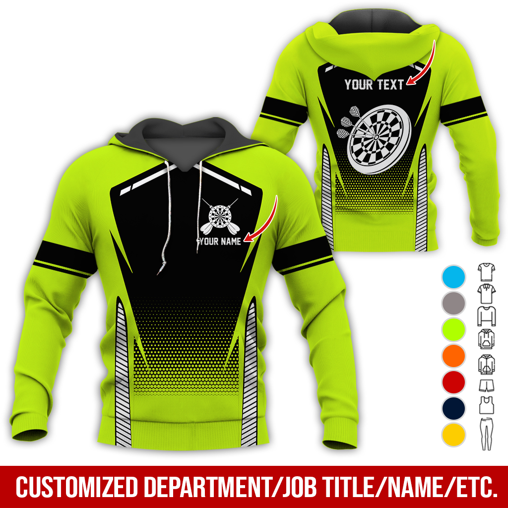 Customized Name Darts Premium Hoodie, Dartboards Pattern Darts Hoodie For Darst Player - Gift For Darts Lovers, Friend, Family