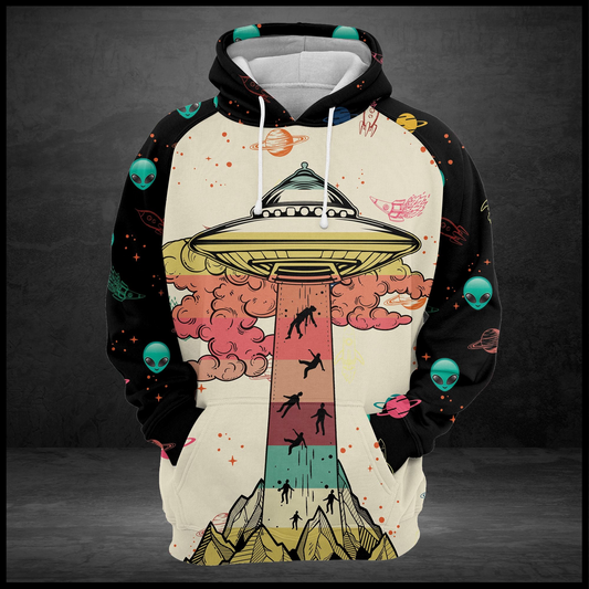 UFO Vintage Pullover Premium Hoodie, Perfect Outfit For Men And Women On Christmas New Year Autumn Winter