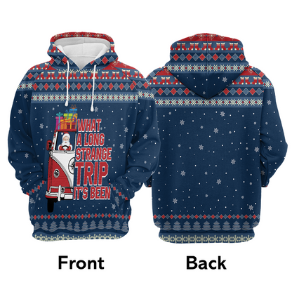 Santa Premium Christmas Hoodie, What A Long Strange Trip Its Been Christmas Unisex Hoodie For Men & Women - Perfect Gift For Christmas, Friends, Family