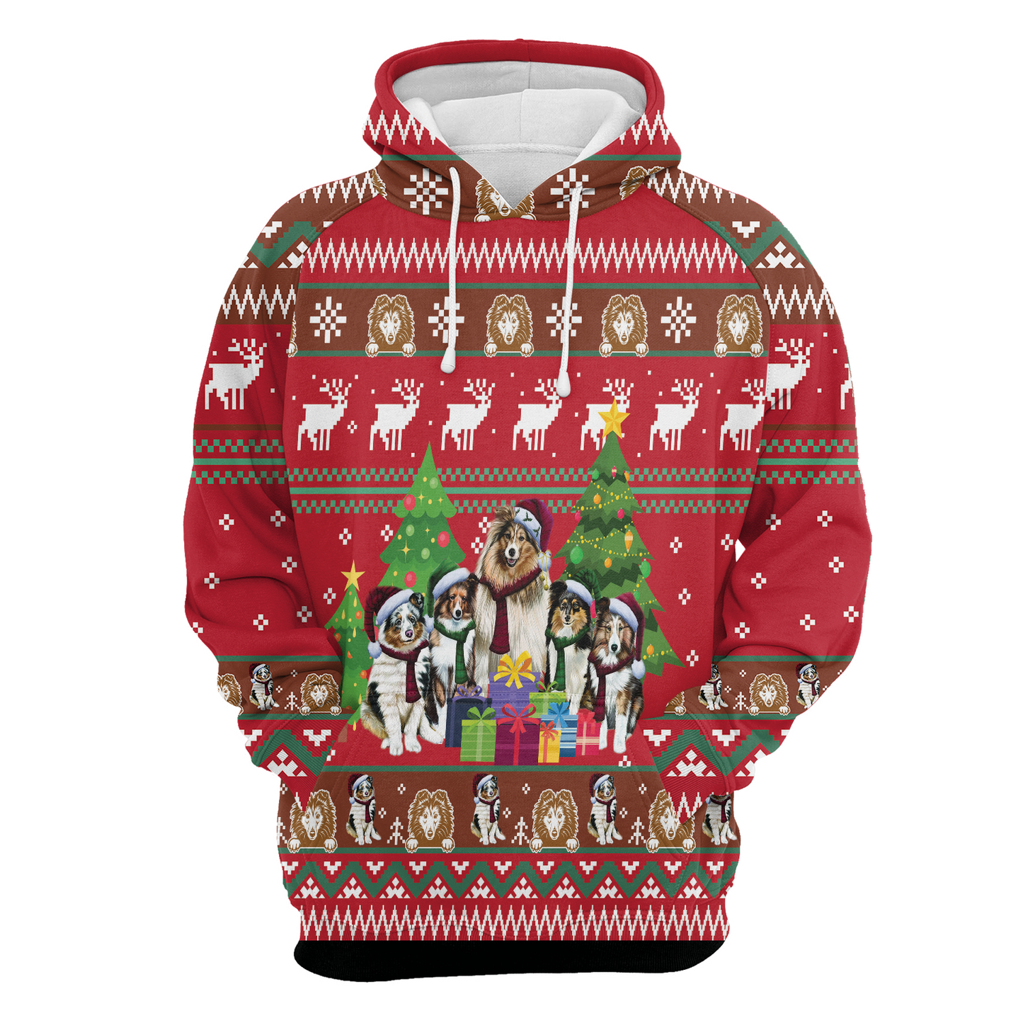 Shetland Sheepdogs Family Pullover Premium Hoodie, Perfect Outfit For Men And Women On Christmas New Year Autumn Winter